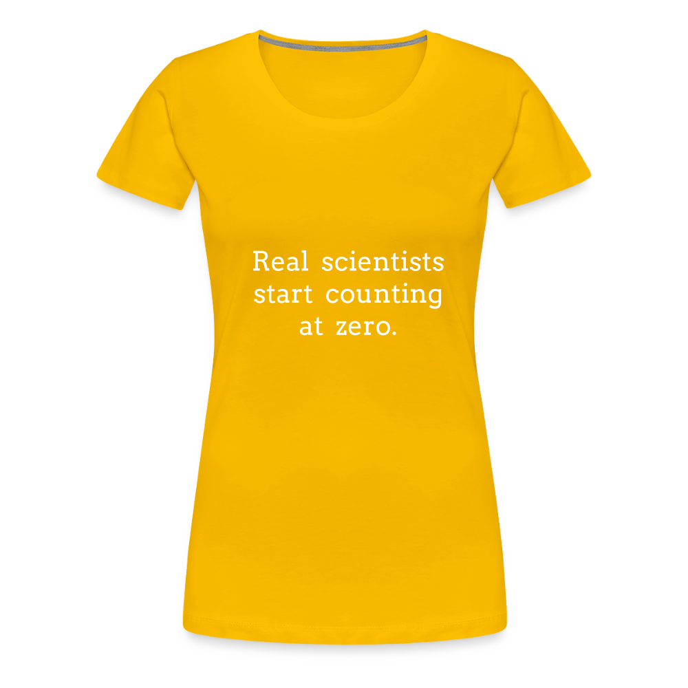 Count from Zero (Women’s Premium T-Shirt) - sun yellow