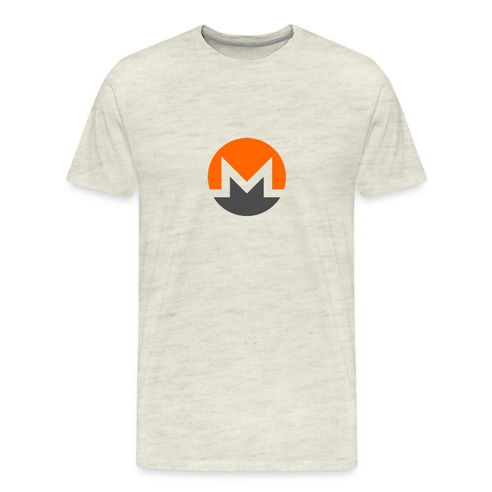Monero Logo (Men's Premium T-Shirt) - heather oatmeal