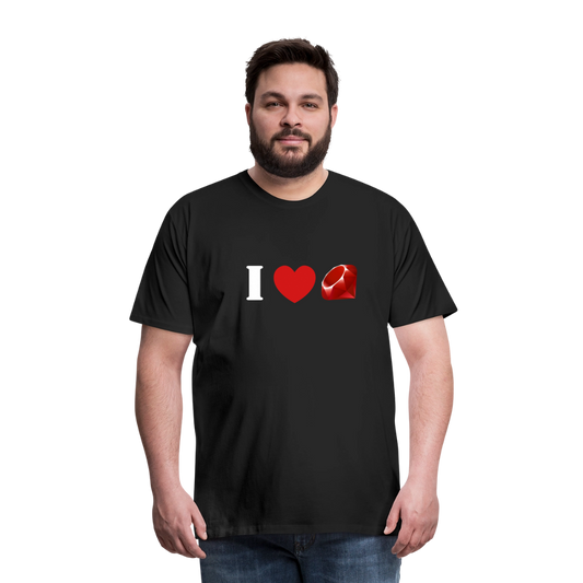 I Heart Ruby (Men's Premium T-Shirt) - black