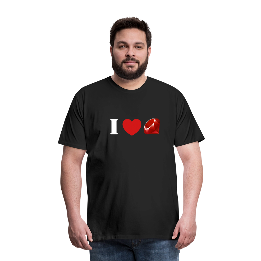 I Heart Ruby (Men's Premium T-Shirt) - black