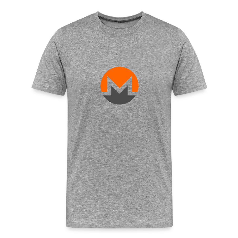 Monero Logo (Men's Premium T-Shirt) - heather gray