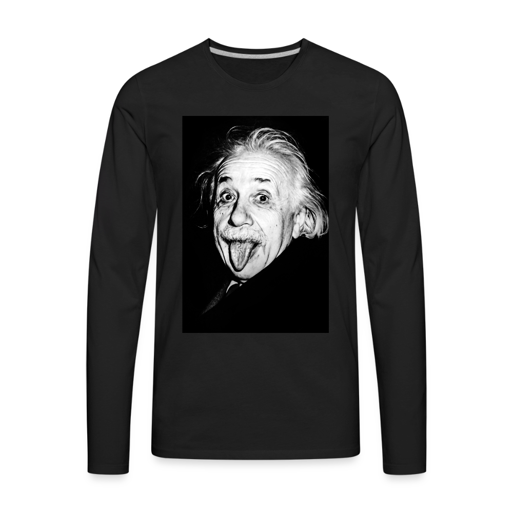 Silly Einstein (Men's Premium Long Sleeve T-Shirt) - black
