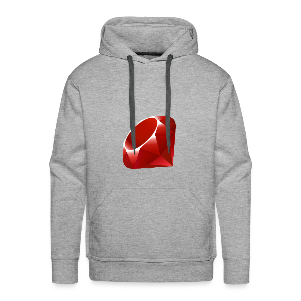 Ruby Logo (Men’s Premium Hoodie) - heather grey