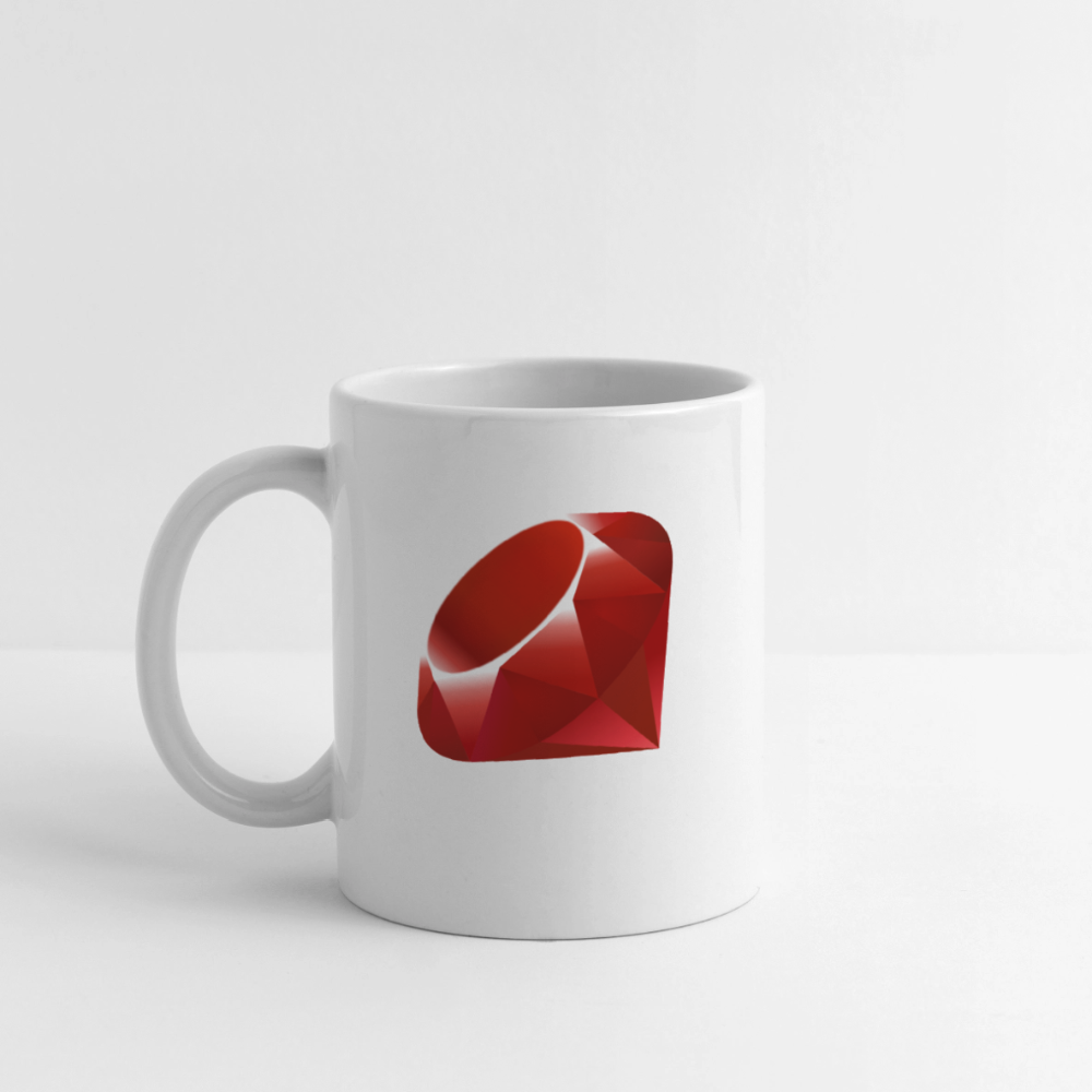 Ruby Logo (Coffee/Tea Mug) - white