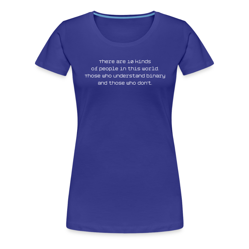 Binary People (Women’s Premium T-Shirt) - royal blue