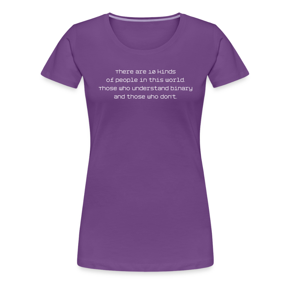 Binary People (Women’s Premium T-Shirt) - purple