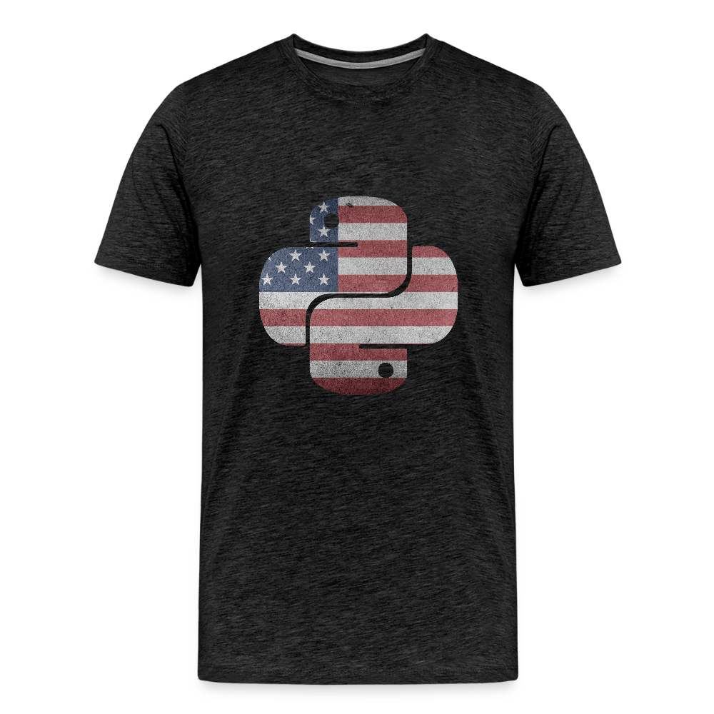Python Logo - Blinds (Men's Premium T-Shirt) - charcoal grey