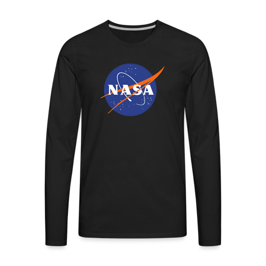 NASA Logo (Men's Premium Long Sleeve T-Shirt) - black