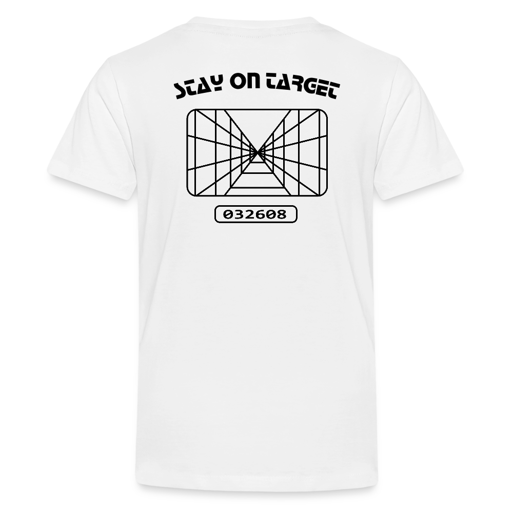 Stay On Target (Kids' Premium T-Shirt) - white