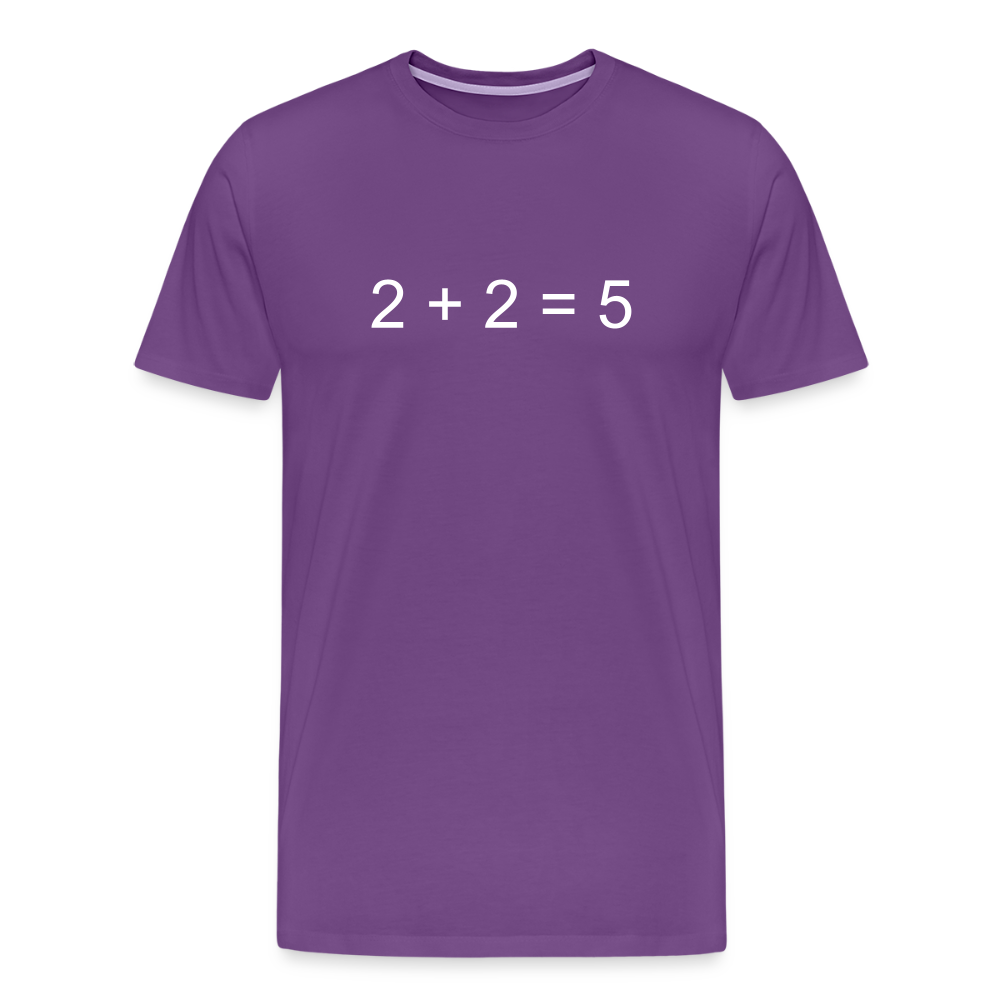 2 + 2 = 5 (Men's Premium T-Shirt) - purple
