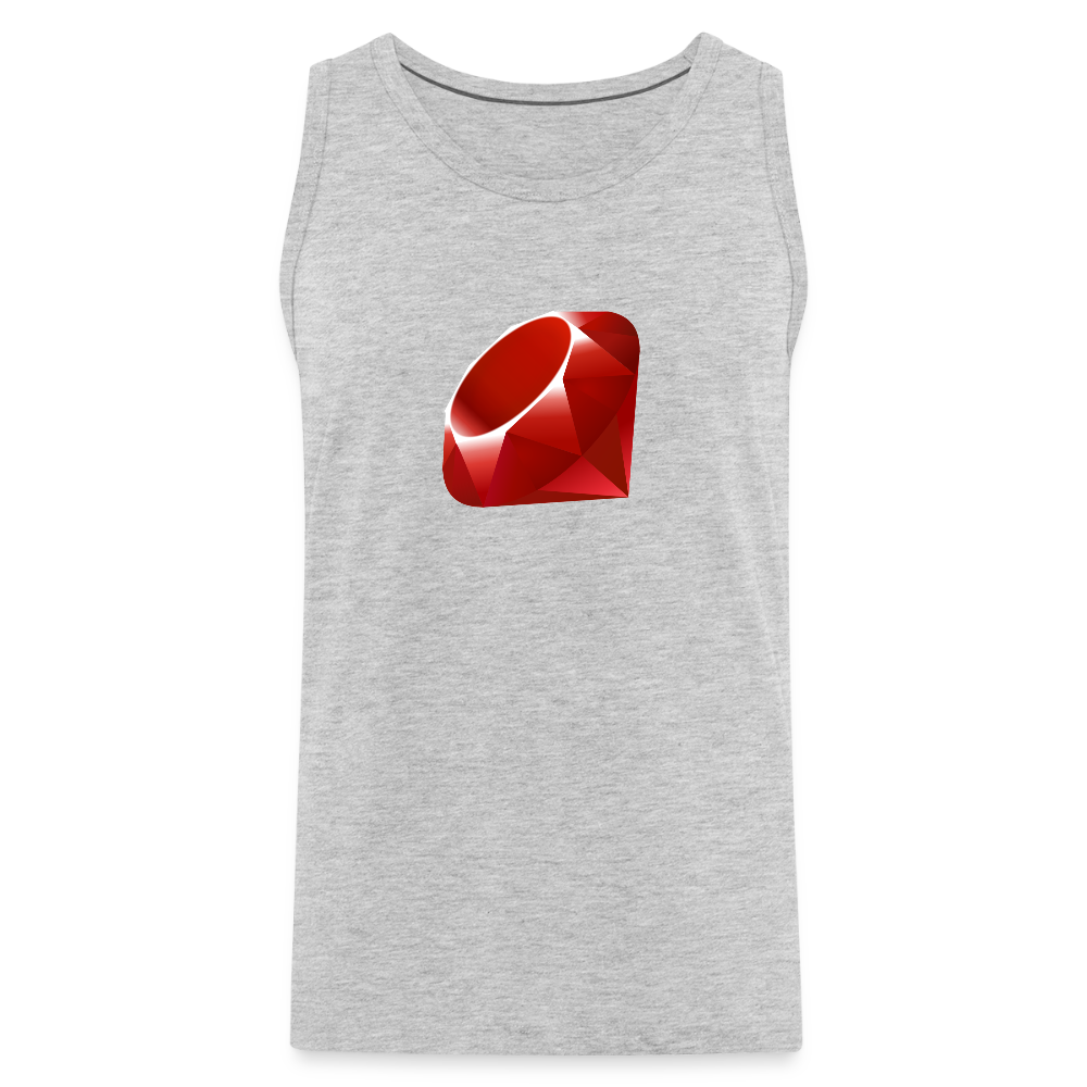 Ruby Logo (Men’s Premium Tank) - heather gray