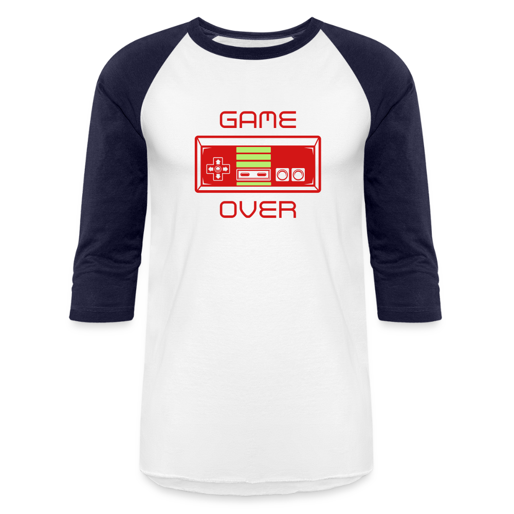 Game Over (Baseball T-Shirt) - white/navy