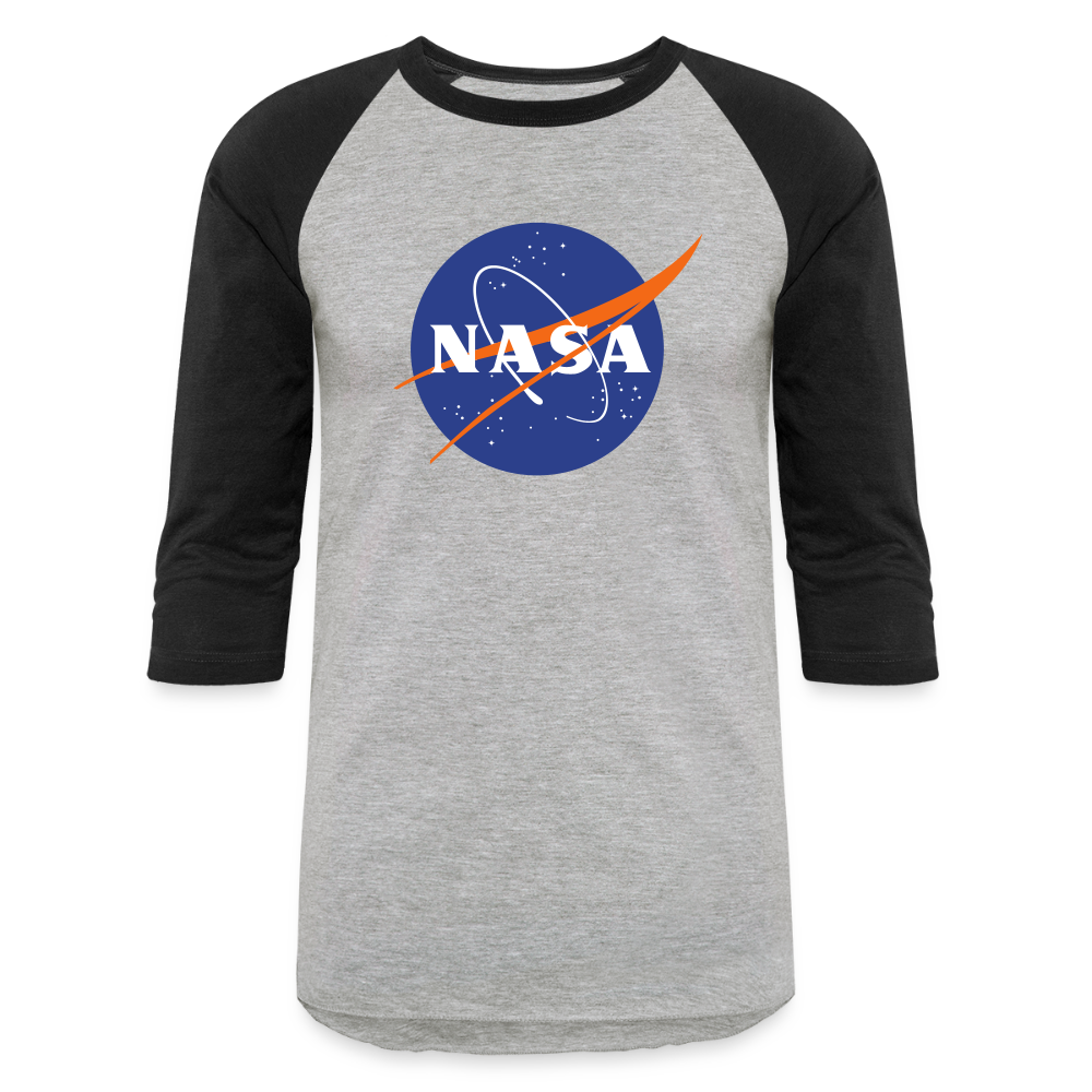 NASA Logo (Baseball T-Shirt) - heather gray/black