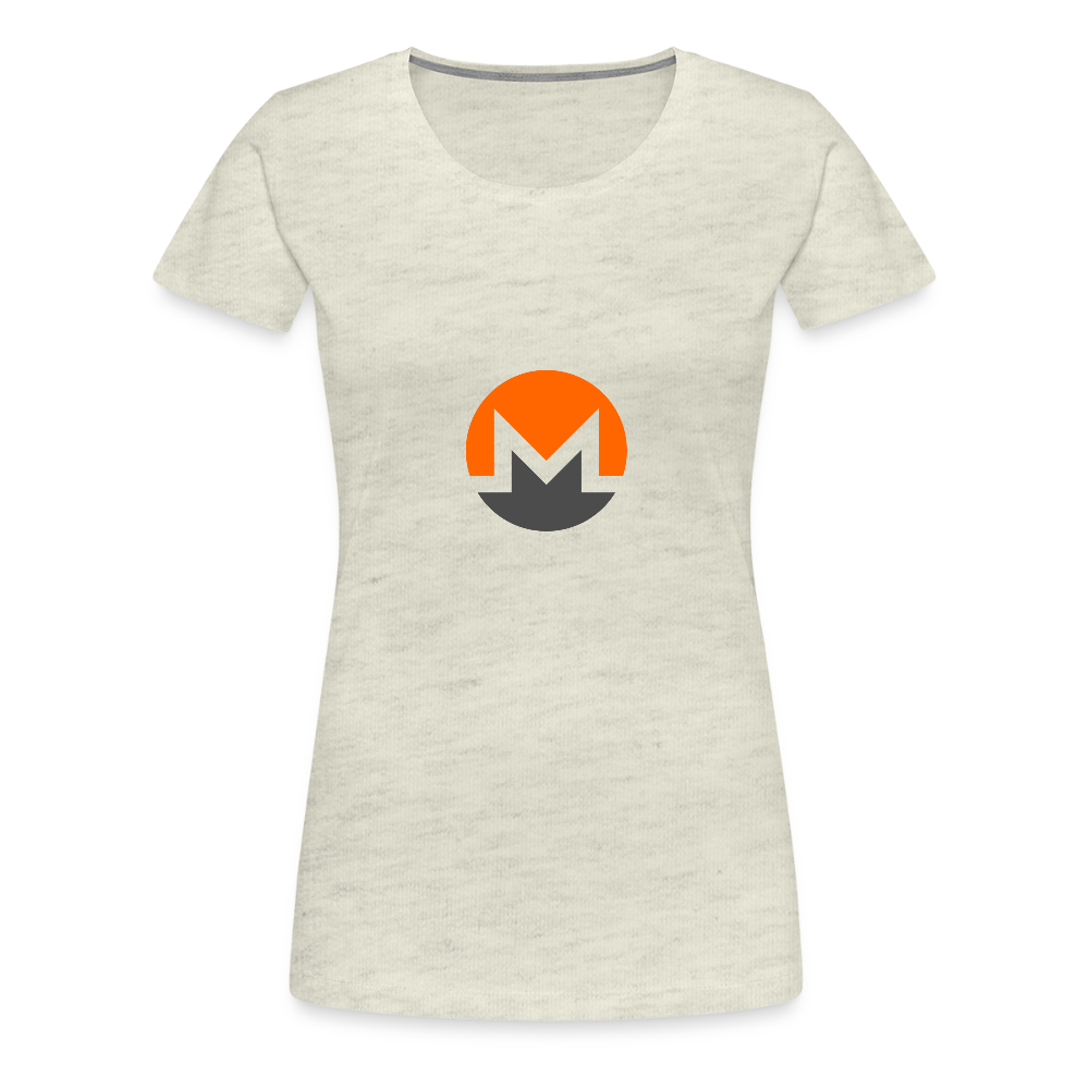 Monero Logo (Women’s Premium T-Shirt) - heather oatmeal