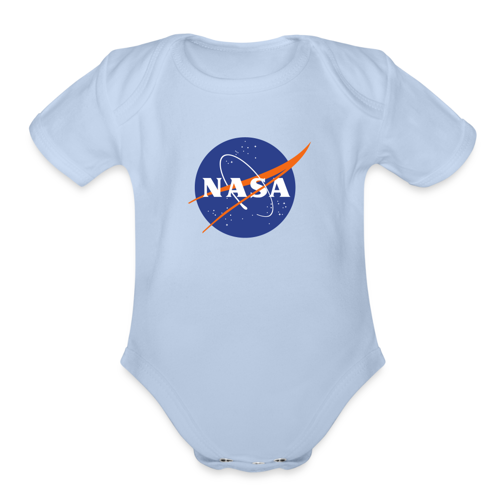 NASA Logo (Organic Short Sleeve Baby Bodysuit) - sky