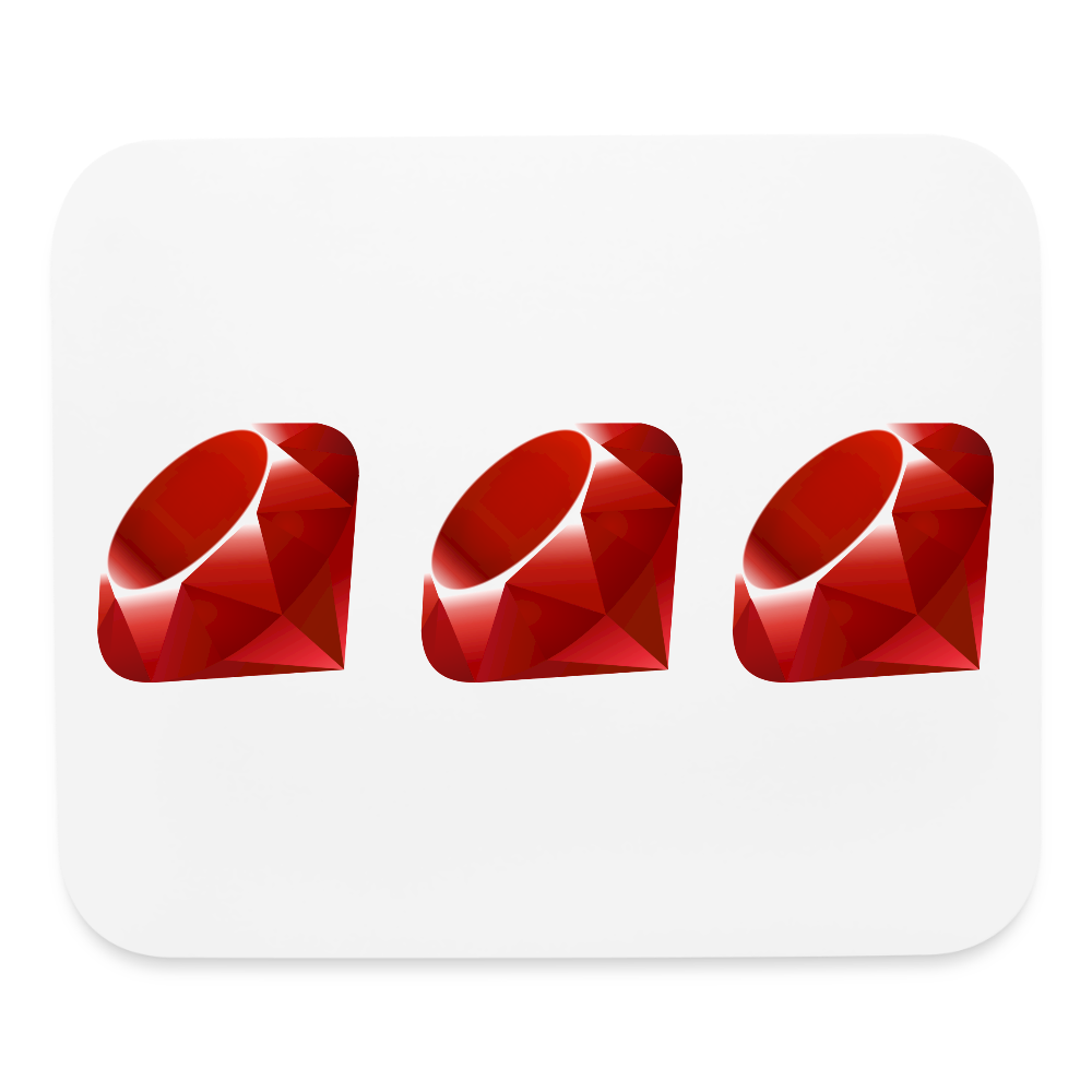 Ruby Logo (Mouse pad Horizontal) - white