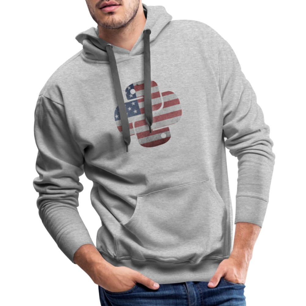 Python Logo - USA (Men's Premium Hoodie) - heather grey