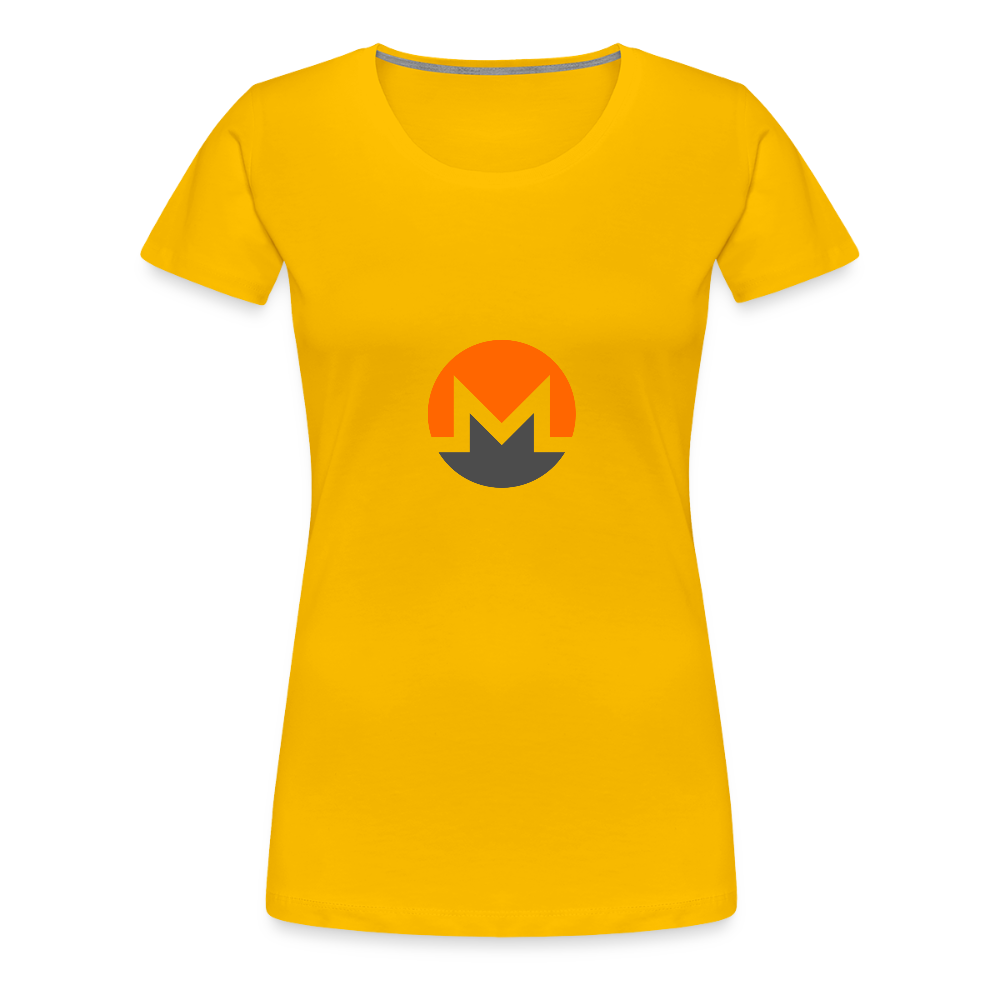 Monero Logo (Women’s Premium T-Shirt) - sun yellow