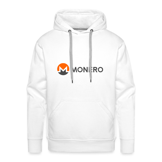 Monero Logo - Full (Men’s Premium Hoodie) - white