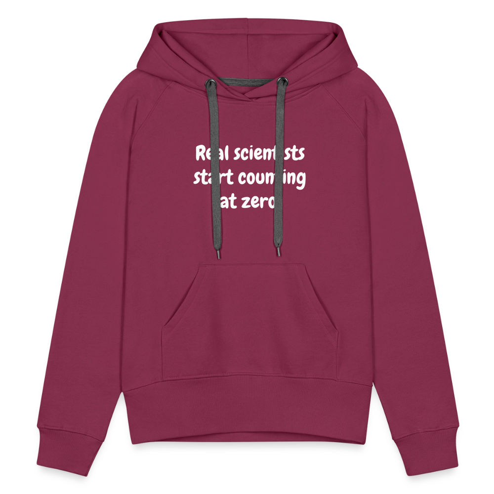 Count from Zero (Women’s Premium Hoodie) - burgundy