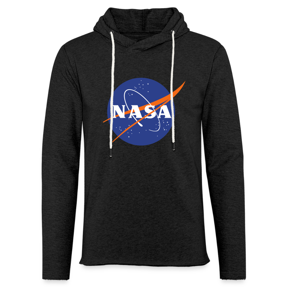 NASA Logo (Unisex Lightweight Terry Hoodie) - charcoal grey