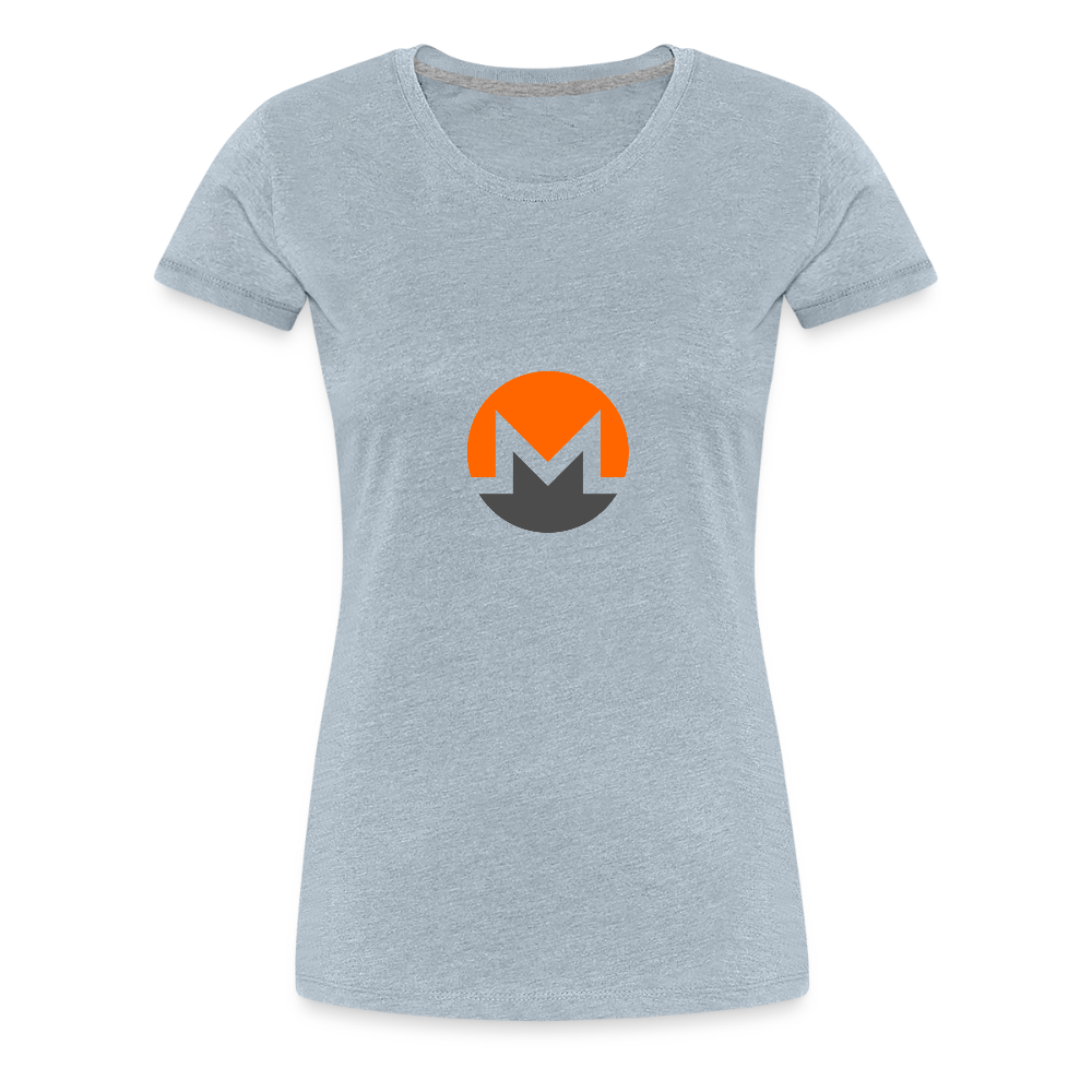 Monero Logo (Women’s Premium T-Shirt) - heather ice blue