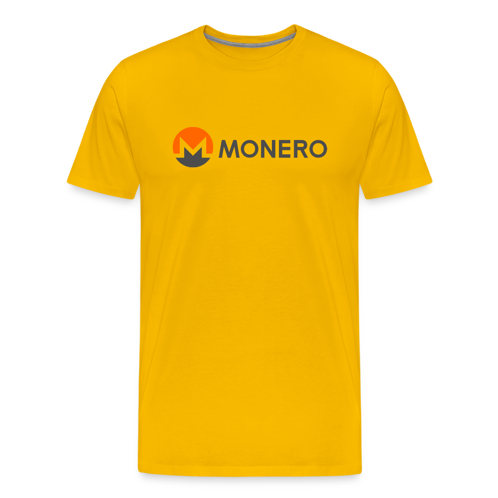 Monero Logo - Full (Men's Premium T-Shirt) - sun yellow