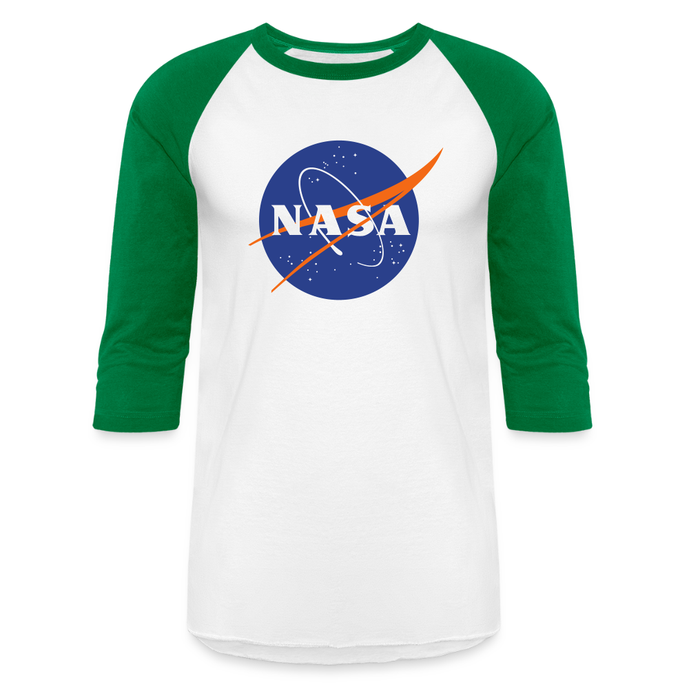 NASA Logo (Baseball T-Shirt) - white/kelly green