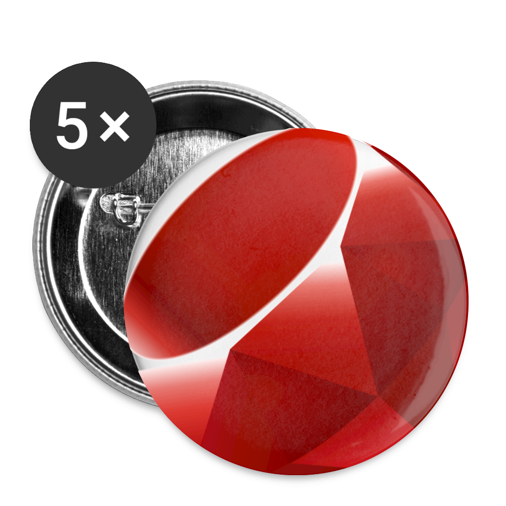 Ruby Logo (Buttons small 1'' (5-pack)) - white