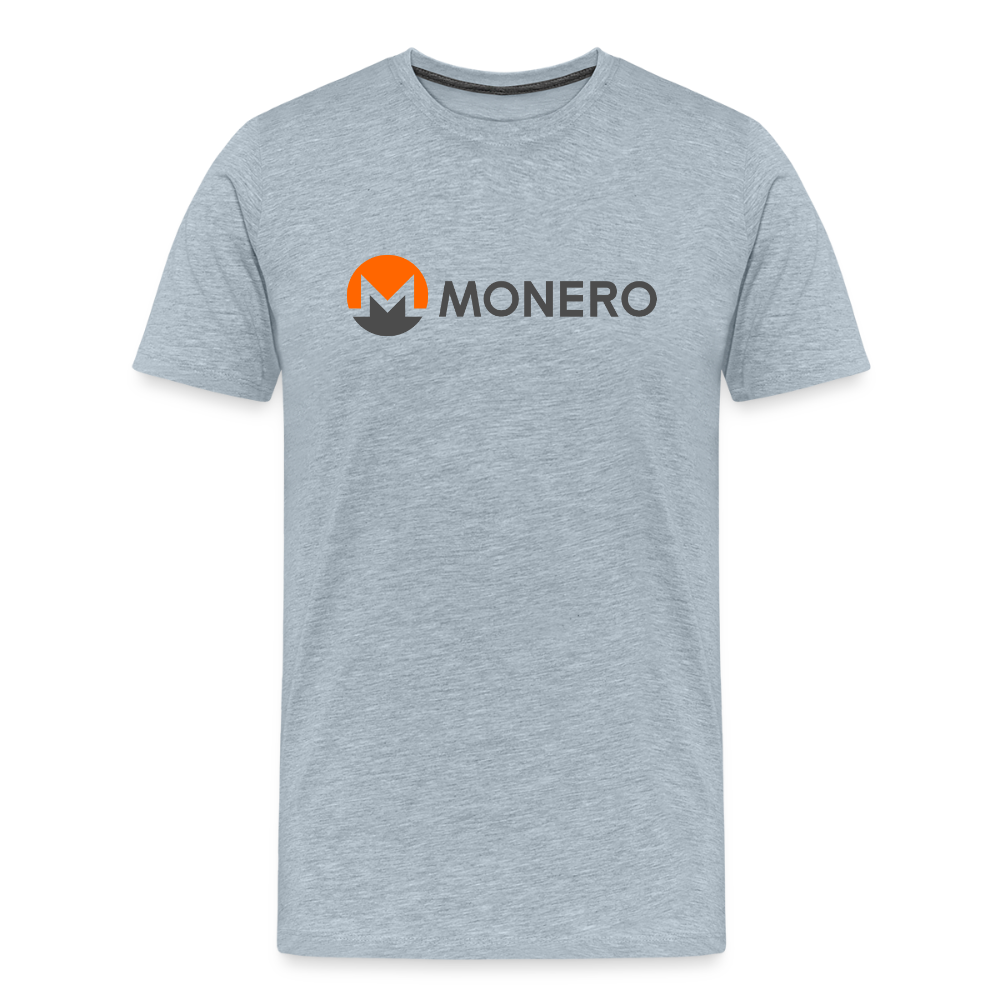 Monero Logo - Full (Men's Premium T-Shirt) - heather ice blue