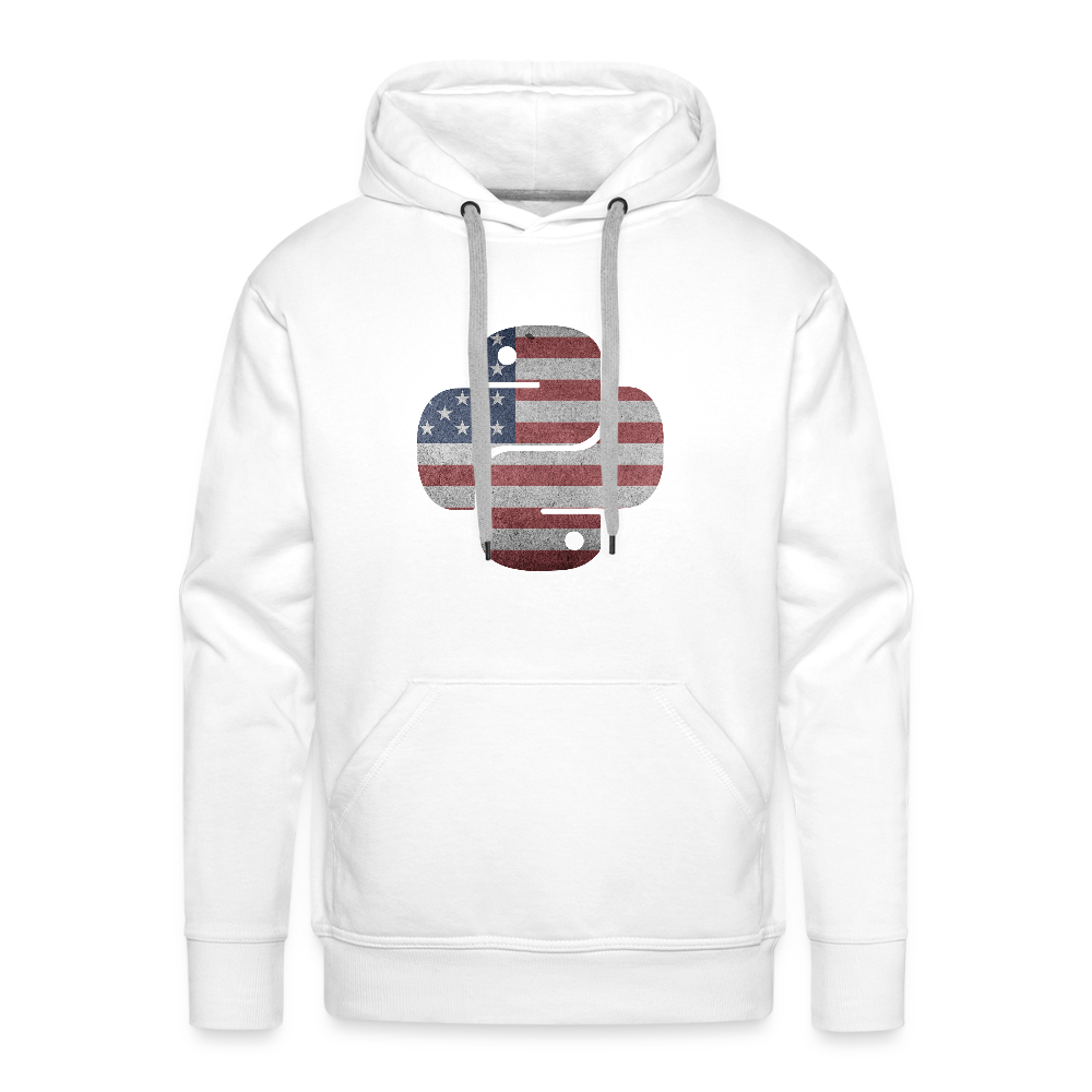 Python Logo - USA (Men's Premium Hoodie) - white