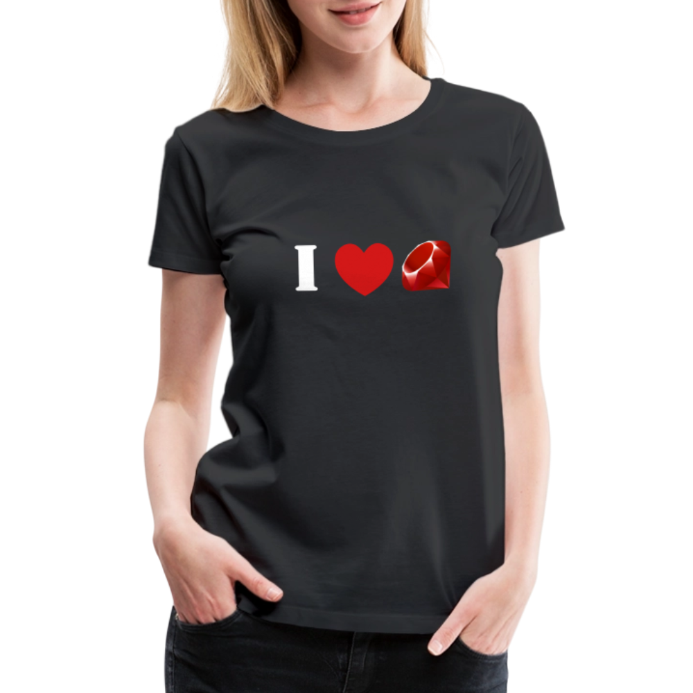 I Heart Ruby (Women’s Premium T-Shirt) - black