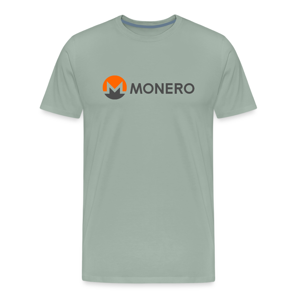 Monero Logo - Full (Men's Premium T-Shirt) - steel green