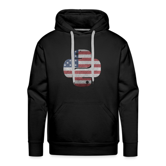 Python Logo - USA (Men's Premium Hoodie) - black