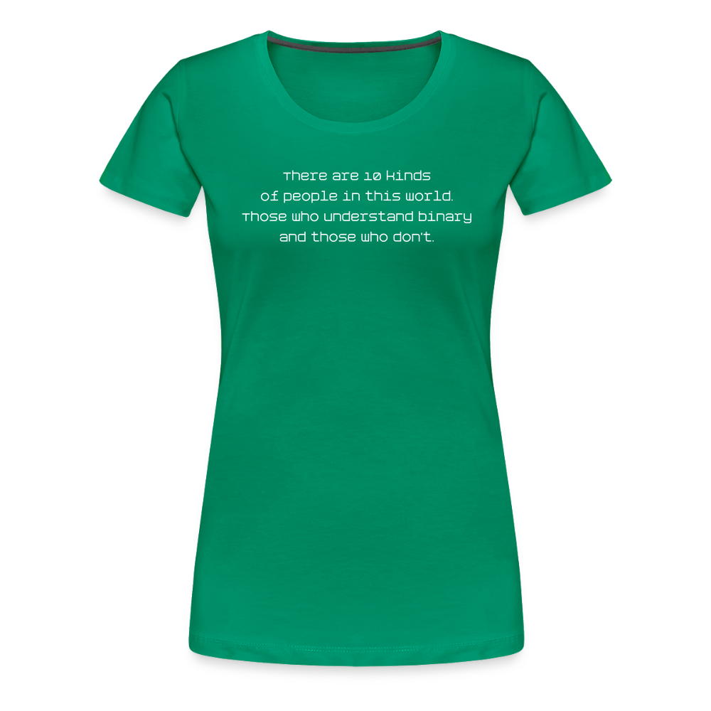 Binary People (Women’s Premium T-Shirt) - kelly green