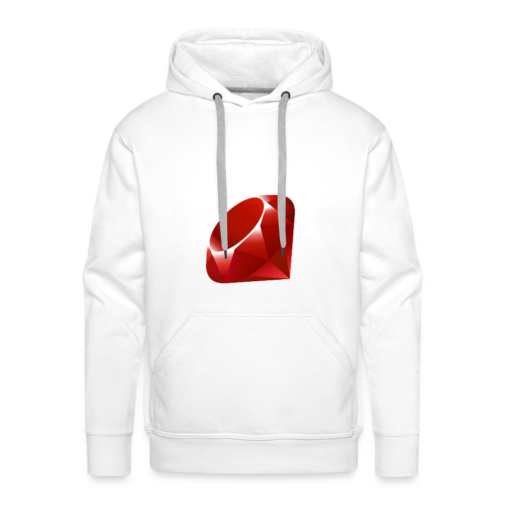 Ruby Logo (Men’s Premium Hoodie) - white