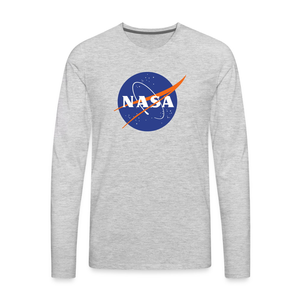 NASA Logo (Men's Premium Long Sleeve T-Shirt) - heather gray