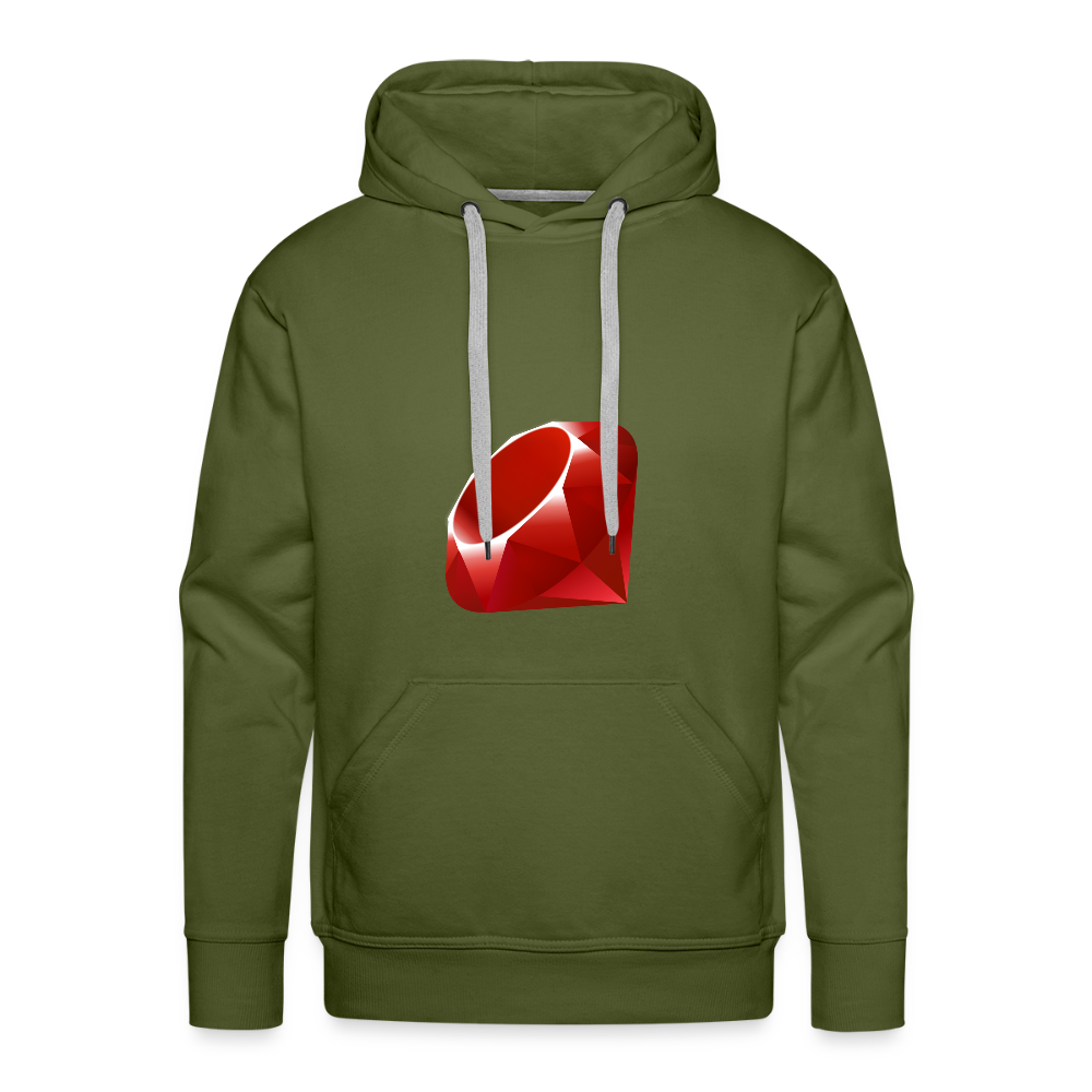 Ruby Logo (Men’s Premium Hoodie) - olive green