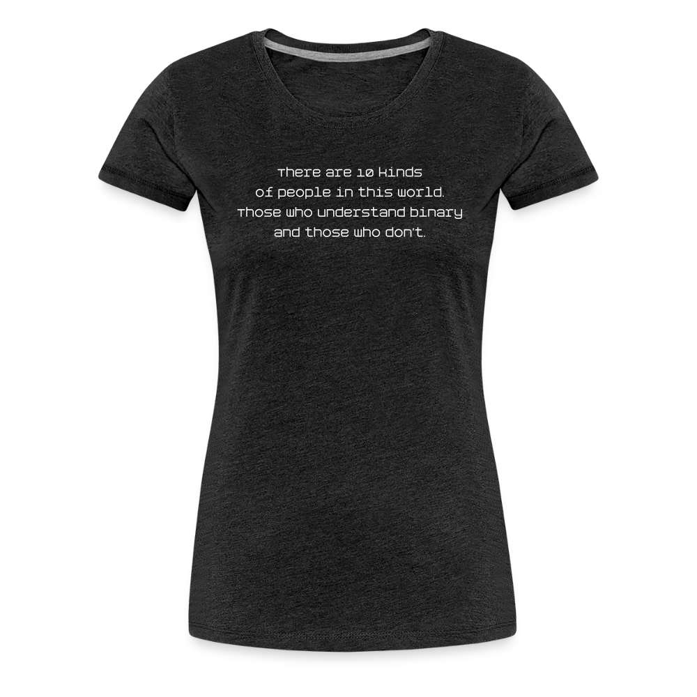 Binary People (Women’s Premium T-Shirt) - charcoal grey