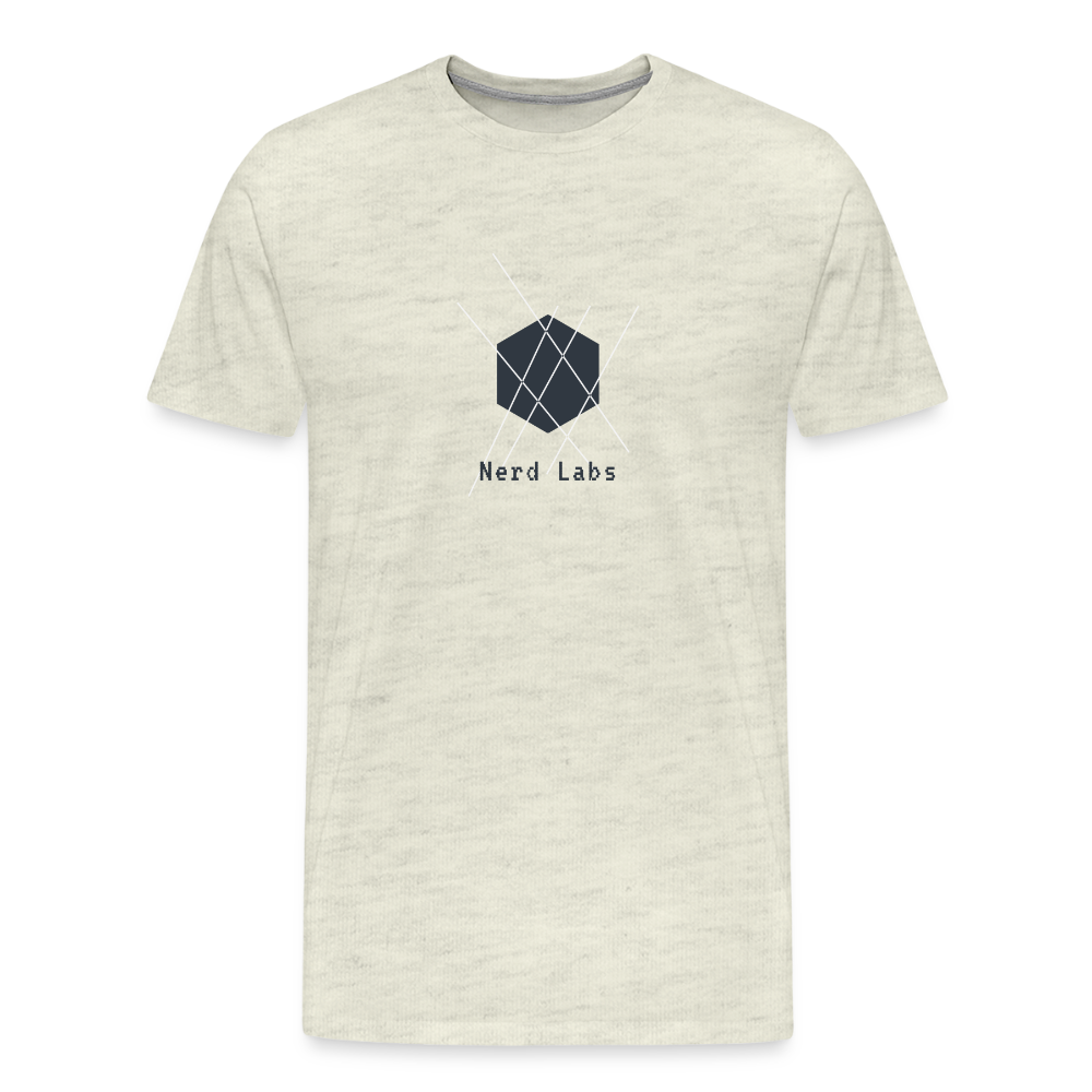 Nerd Labs Original Logo (Men's Premium T-Shirt) - heather oatmeal