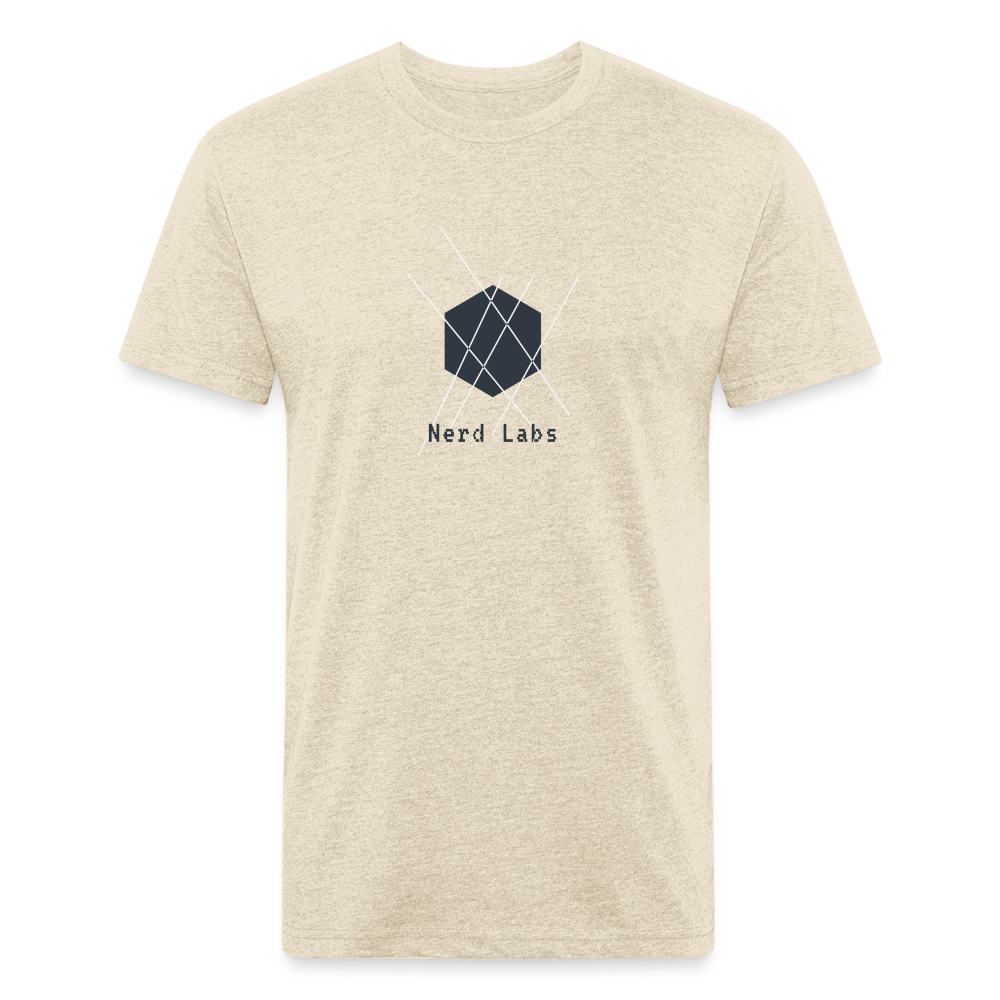 Nerd Labs Original Logo (Fitted Cotton/Poly T-Shirt by Next Level) - heather cream