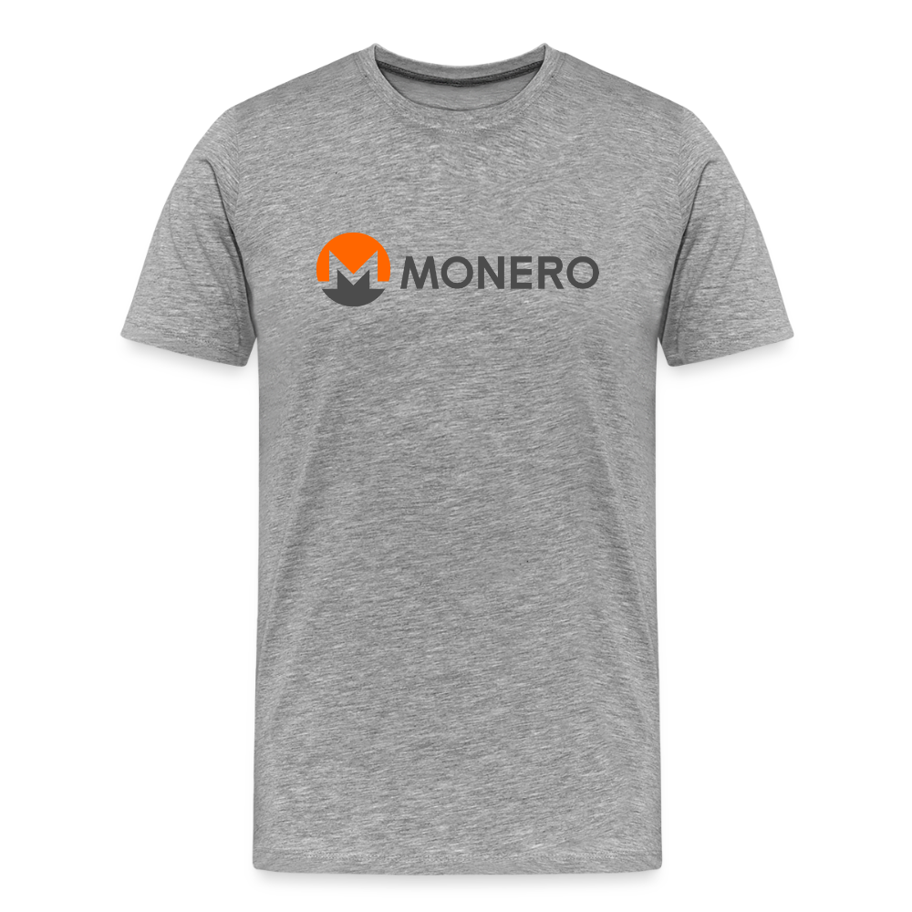 Monero Logo - Full (Men's Premium T-Shirt) - heather gray