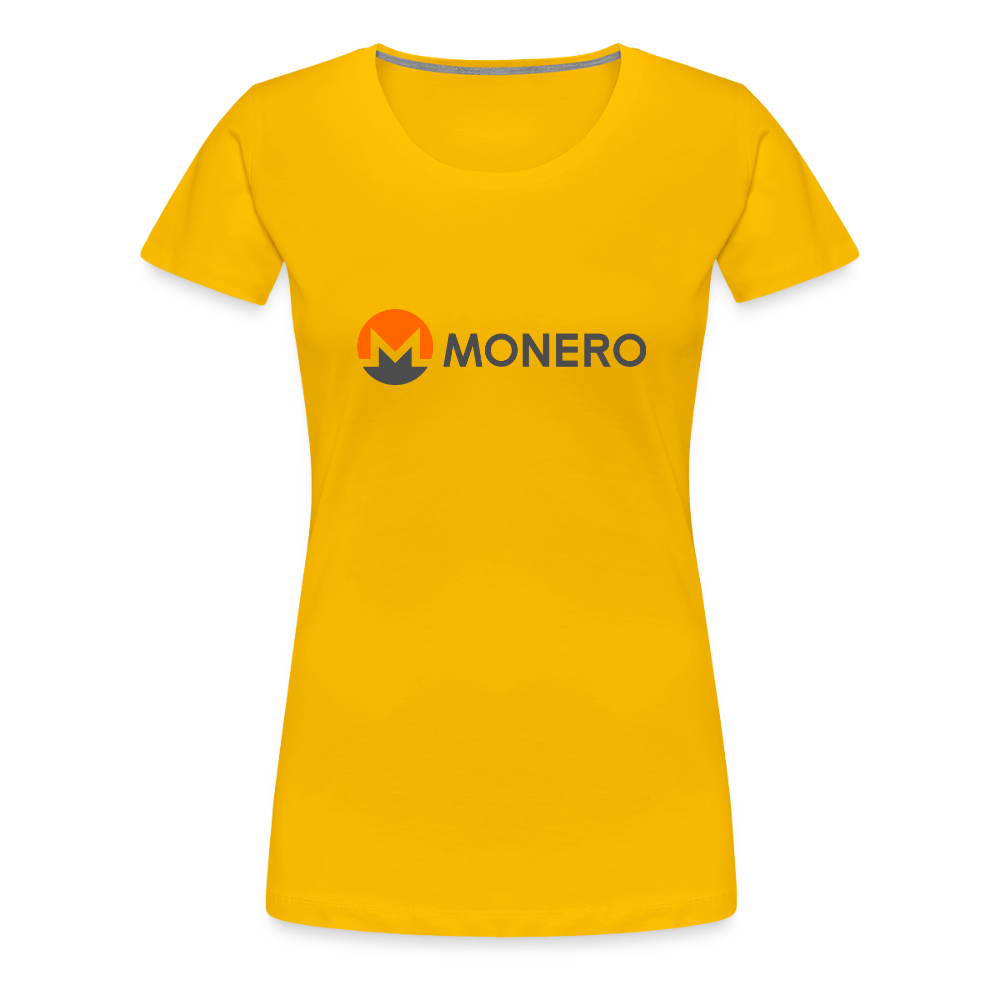 Monero Logo - Full (Women’s Premium T-Shirt) - sun yellow