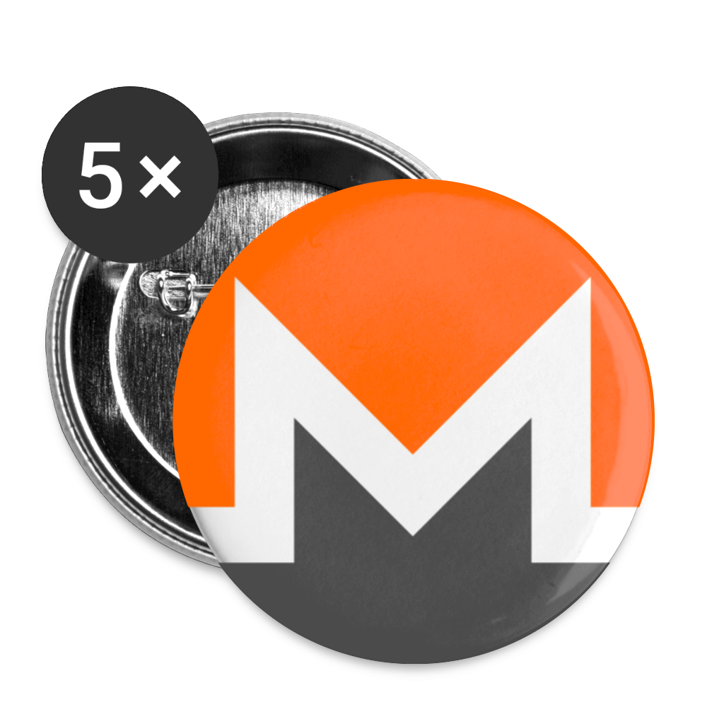 Monero Logo (Buttons small 1'' (5-pack)) - white