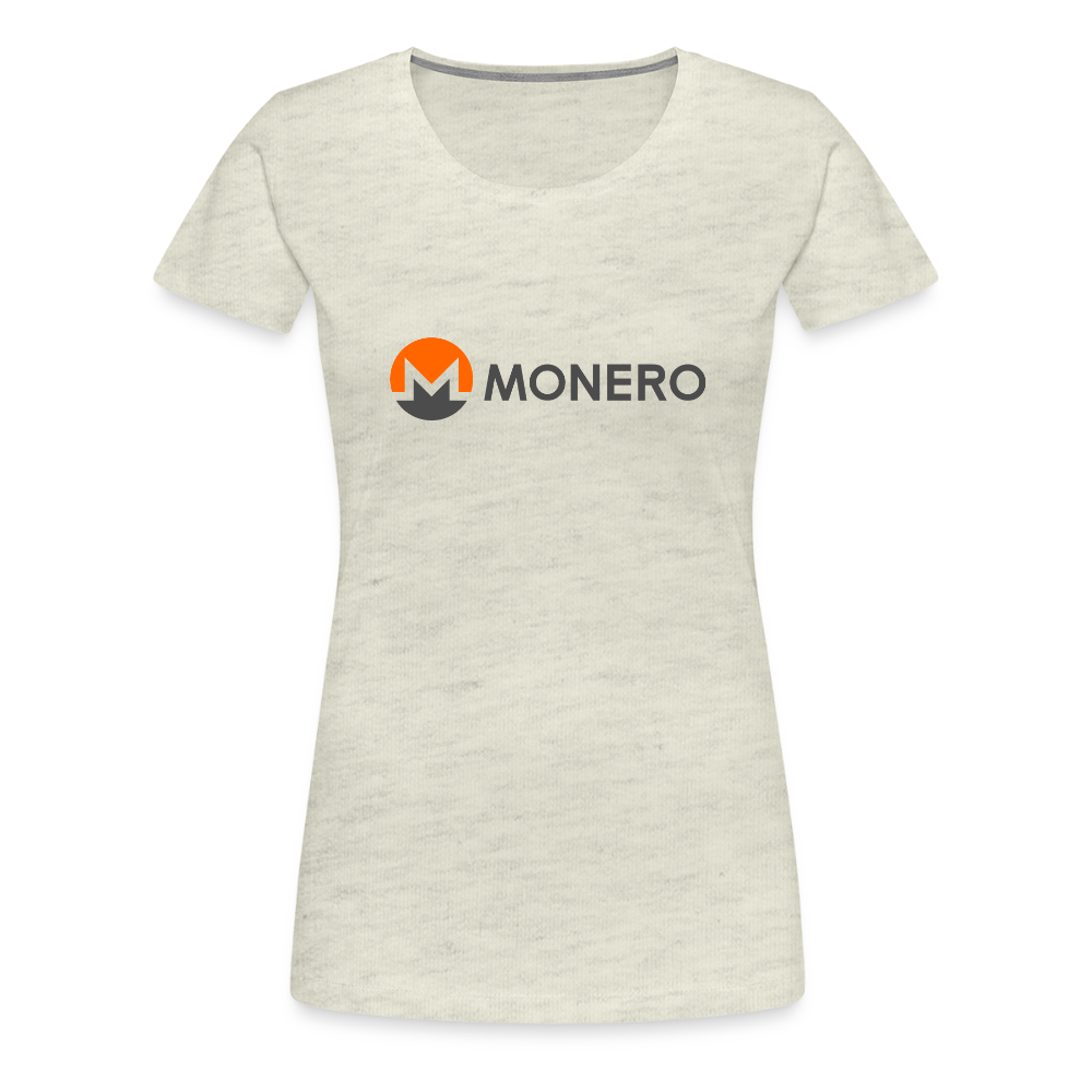 Monero Logo - Full (Women’s Premium T-Shirt) - heather oatmeal