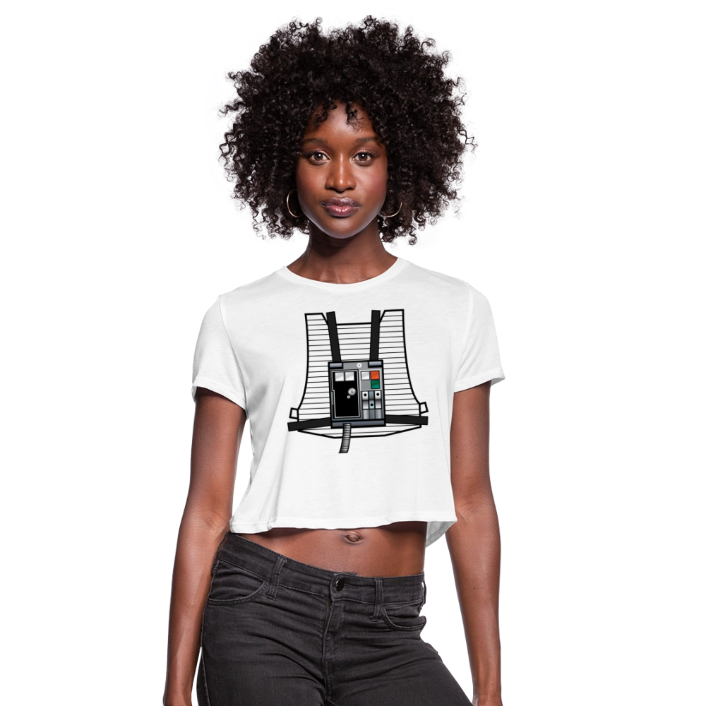 Stay on Target (Women's Cropped T-Shirt) - white