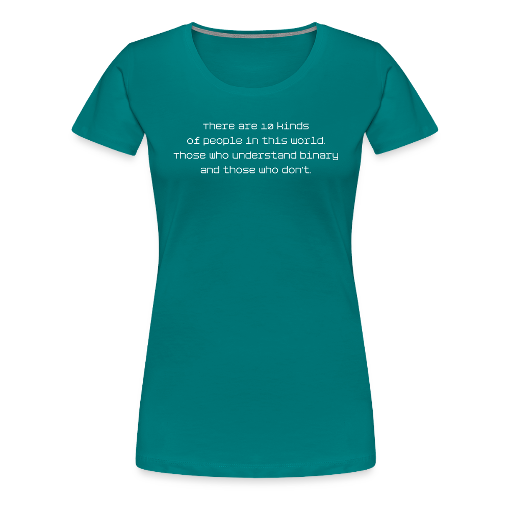Binary People (Women’s Premium T-Shirt) - teal