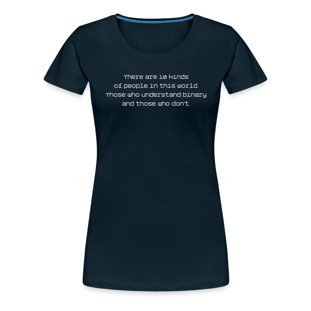 Binary People (Women’s Premium T-Shirt) - deep navy