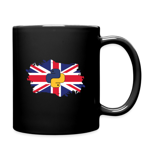 Python Logo - UK Flag (Full Color Mug) - black