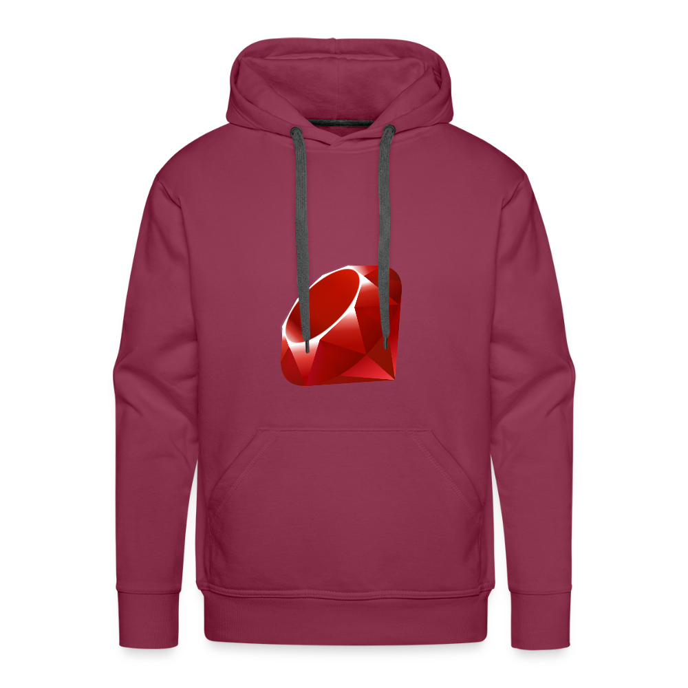 Ruby Logo (Men’s Premium Hoodie) - burgundy